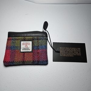 Harris tweed plaid wallet
